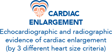 Evidence of cardiac enlargement